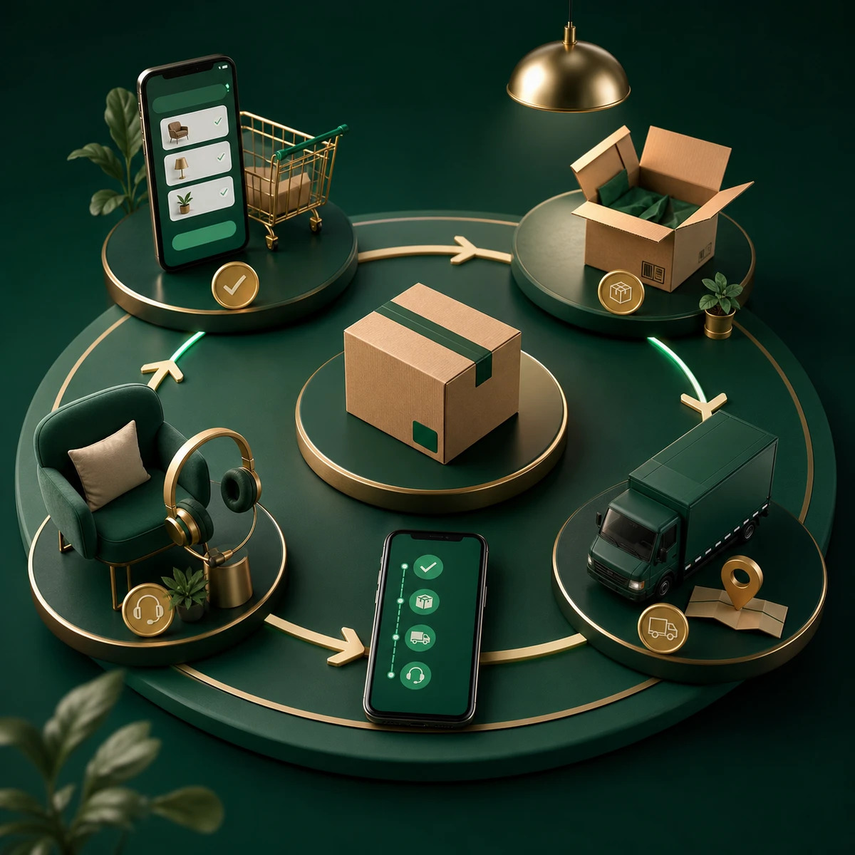 Pedidos, pipeline e pós-venda